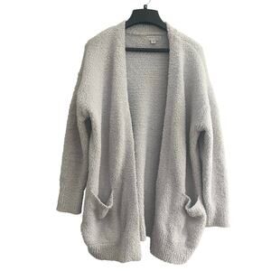 Barefoot Dreams Sweater Cozy chic Cream Long Sleeve Cardigan-Small Medium